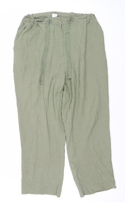 Womens UK Size 14 Cotton Traders   Green Trousers