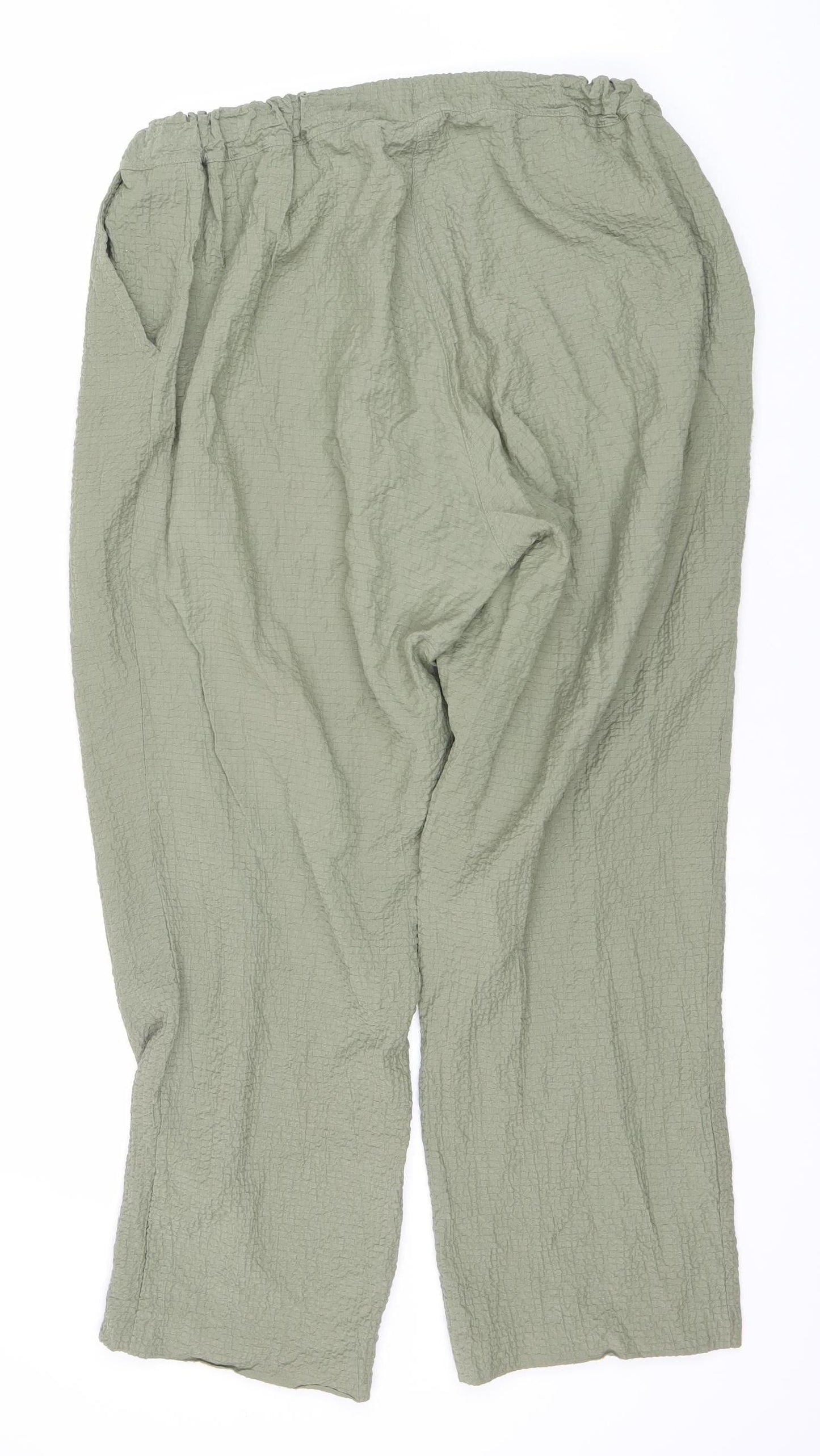 Womens UK Size 14 Cotton Traders   Green Trousers