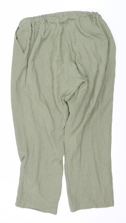 Womens UK Size 14 Cotton Traders   Green Trousers