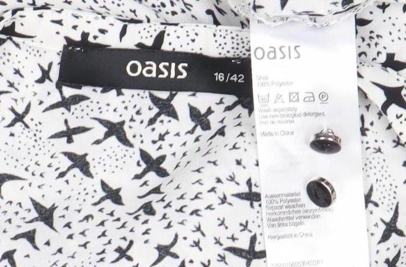 Womens UK Size 16 Oasis Black  Blouse