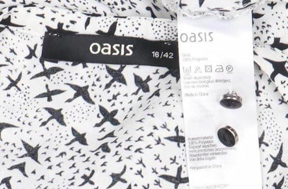 Womens UK Size 16 Oasis Black  Blouse