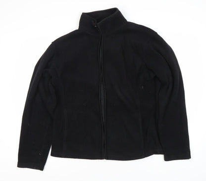 Dunnes Women's Black Fleece Jacket Size L Casual