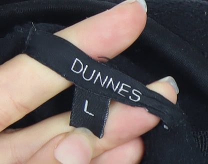 Dunnes Women's Black Fleece Jacket Size L Casual