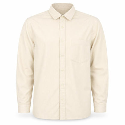 Collusion Men's Beige Long Sleeve Button-Up Shirt