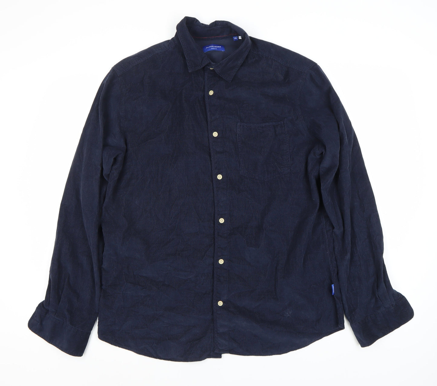 Jack & Jones Men's Blue XL Long Sleeve Button-Up Shirt