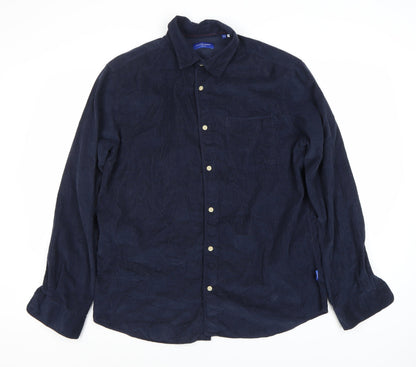 Jack & Jones Men's Blue XL Long Sleeve Button-Up Shirt