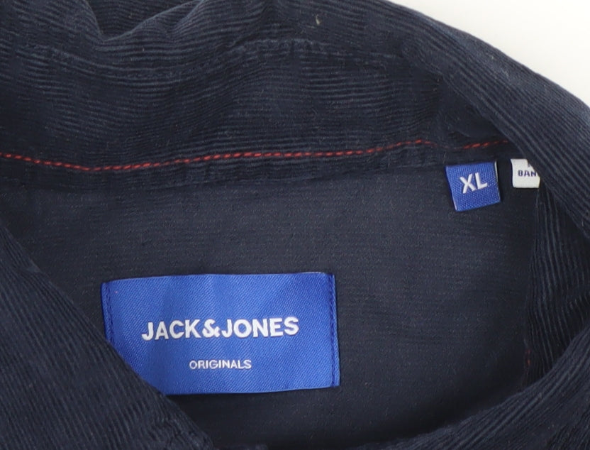 Jack & Jones Men's Blue XL Long Sleeve Button-Up Shirt