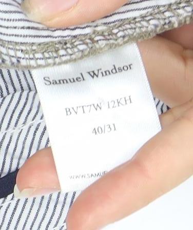 Samuel Windsor Beige Men's Corduroy Trousers 40R