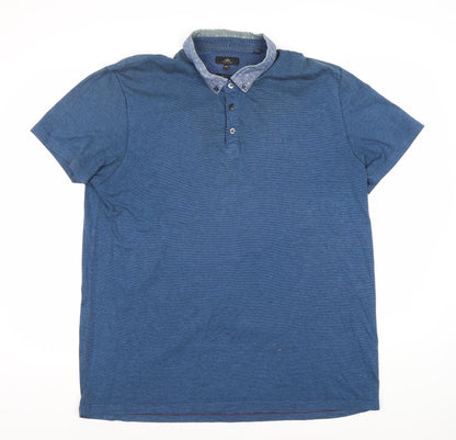 Next Men's Blue Slim Fit Polo Shirt 2XL
