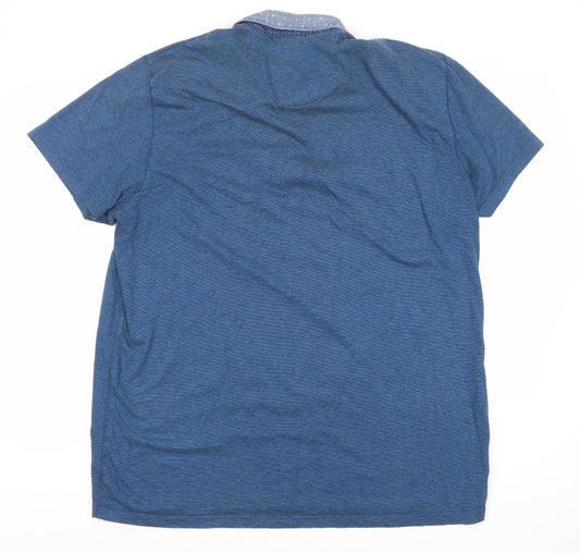 Next Men's Blue Slim Fit Polo Shirt 2XL