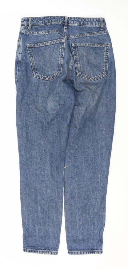 Topshop Women's Blue Distressed Mom Jeans Size 10