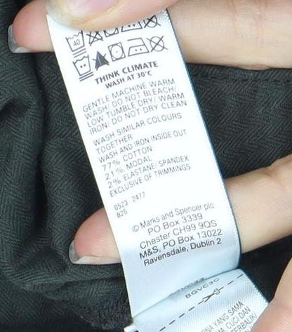 Marks and Spencer Men's Black Corduroy Trousers