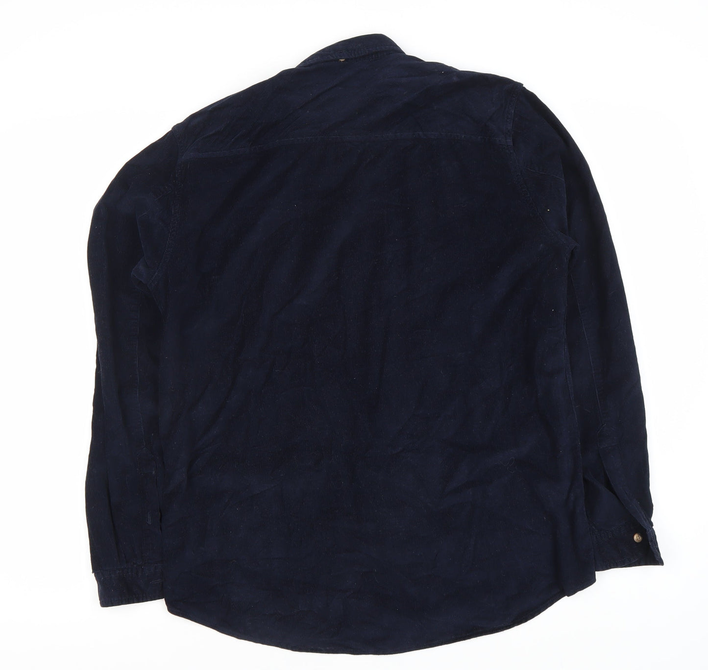 Shore Leave Men’s Blue Cotton Button-Up Shirt M