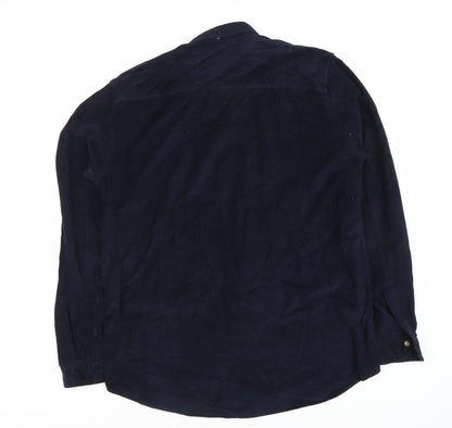 Shore Leave Men’s Blue Cotton Button-Up Shirt M