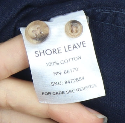 Shore Leave Men’s Blue Cotton Button-Up Shirt M