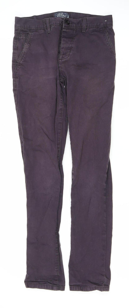Unisex Adultss UK Size 30 Topman Slim Fit Skinny Purple Jeans