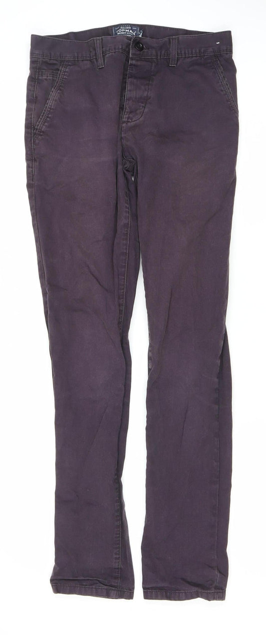 Unisex Adultss UK Size 30 Topman Slim Fit Skinny Purple Jeans