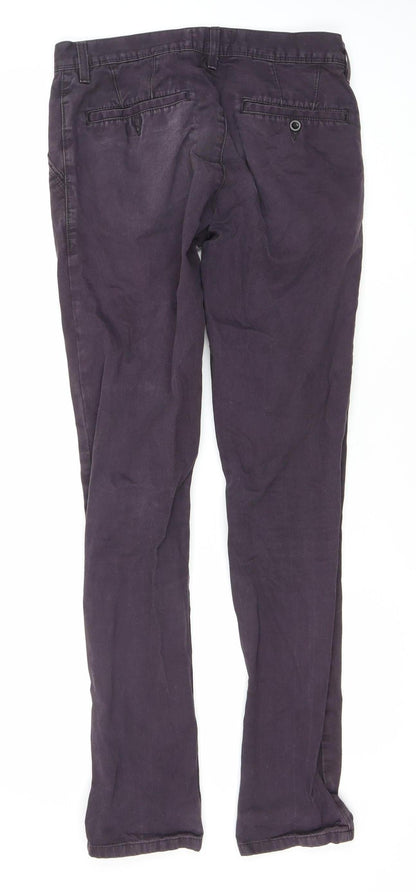 Unisex Adultss UK Size 30 Topman Slim Fit Skinny Purple Jeans