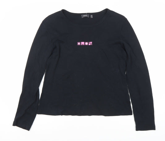 Mexx Women's Black Long Sleeve T-Shirt Size L