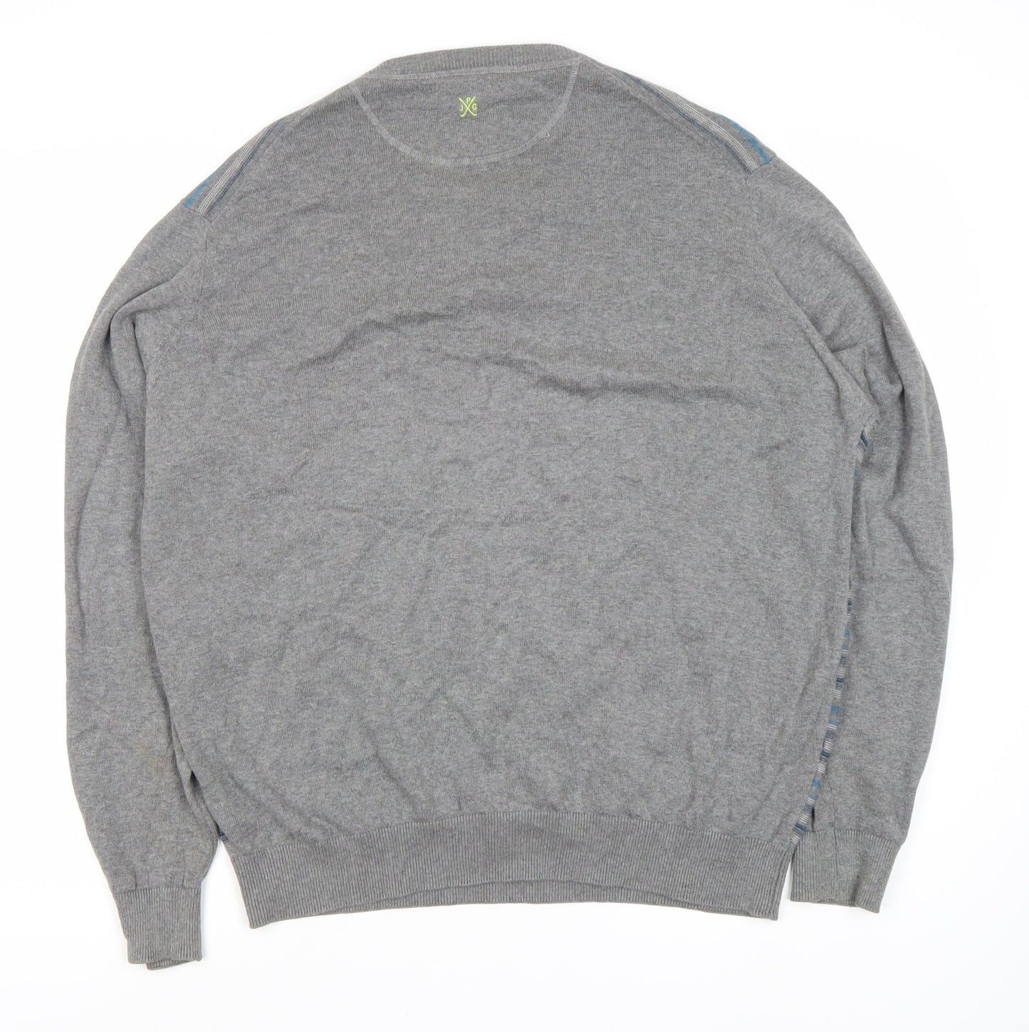 James Pringle Men's Grey Striped XL Pullover Jumper