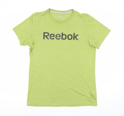 Reebok Men's Green Short Sleeve Logo T-Shirt - S