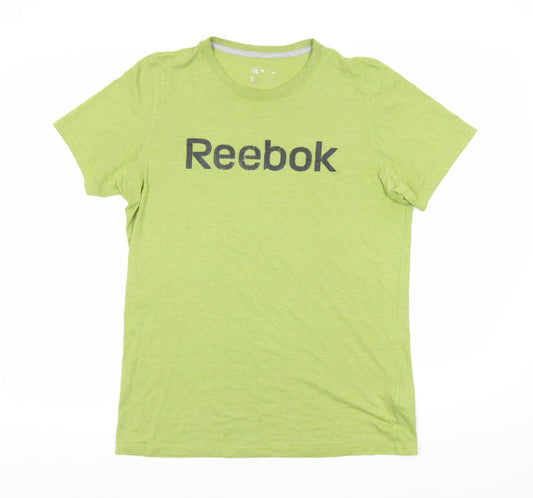 Reebok Men's Green Short Sleeve Logo T-Shirt - S