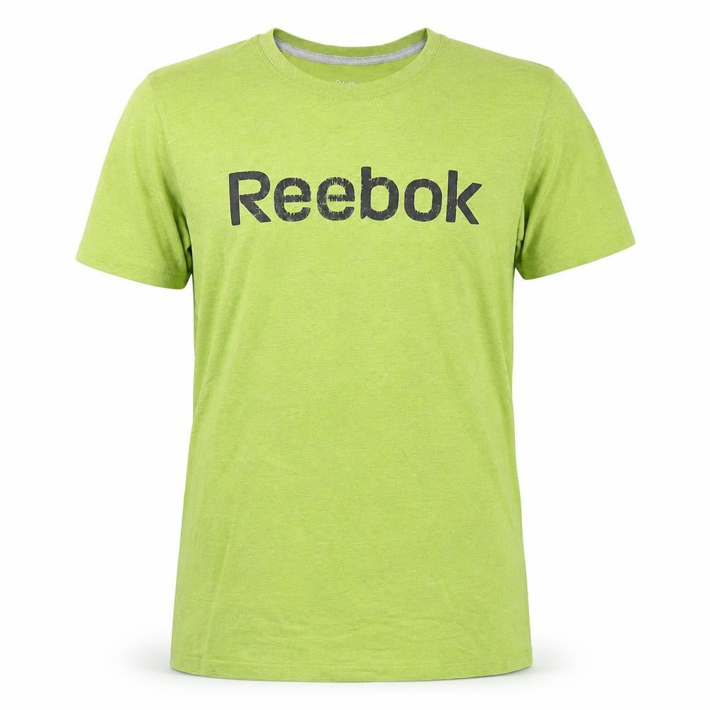 Reebok Men's Green Short Sleeve Logo T-Shirt - S