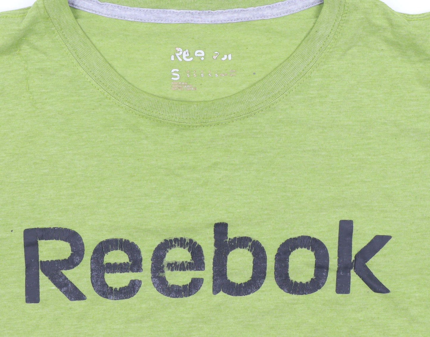 Reebok Men's Green Short Sleeve Logo T-Shirt - S