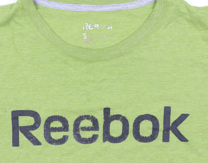 Reebok Men's Green Short Sleeve Logo T-Shirt - S