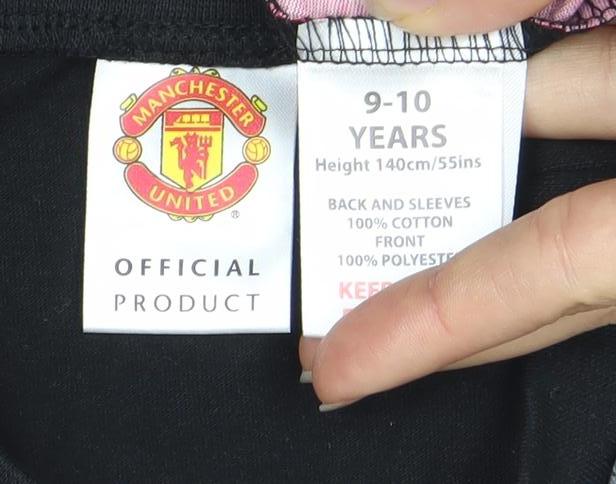 Manchester United Boys Black Jersey 9-10 Years Long Sleeve