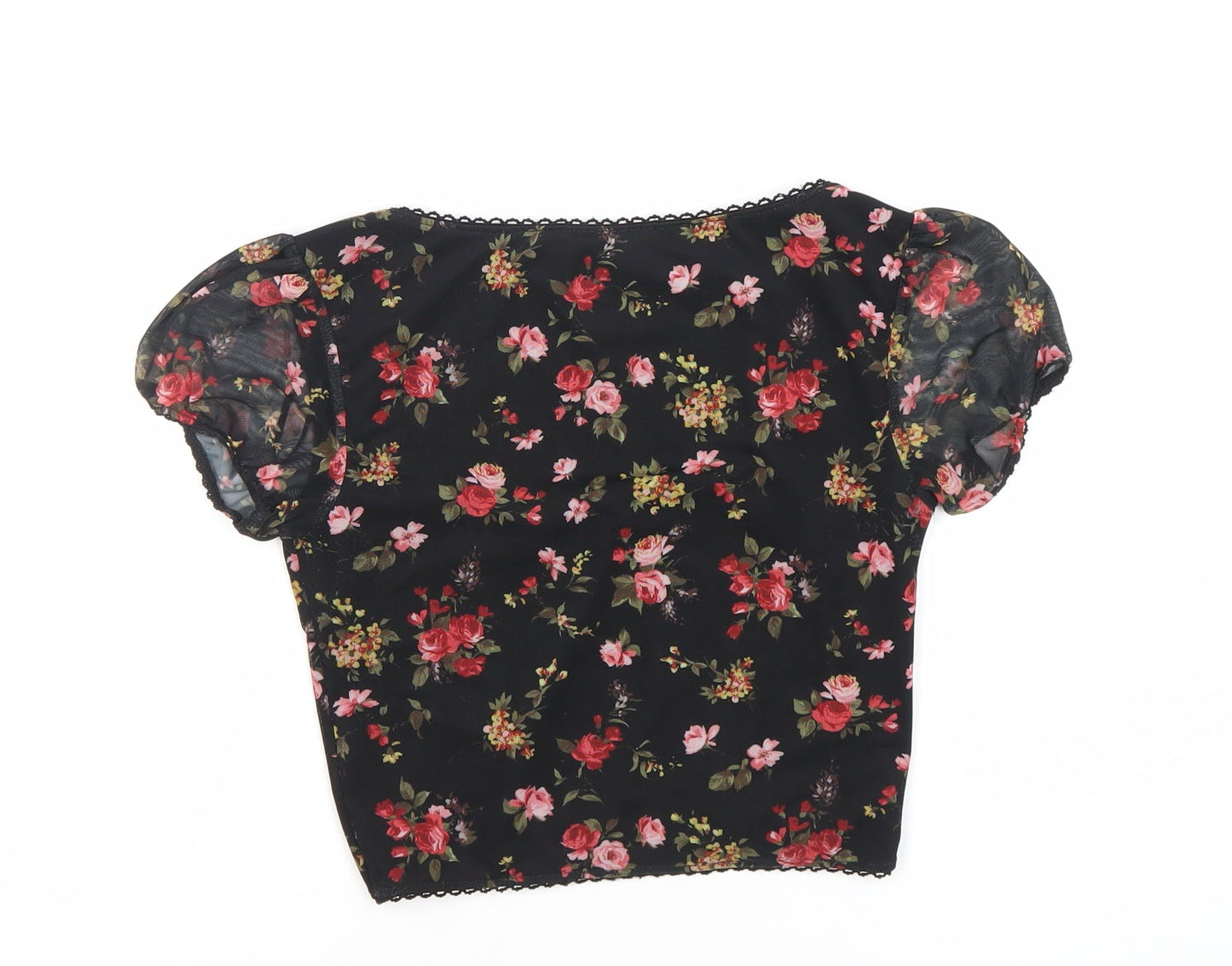 Womens UK Size XS Urban renewal Black Cropped Blouse