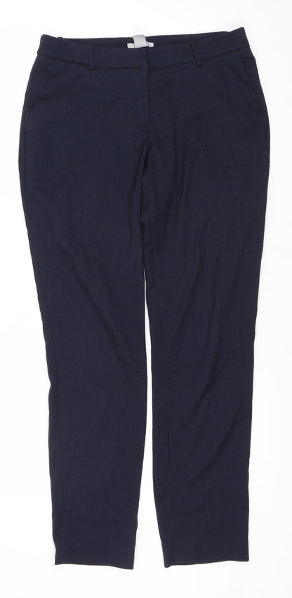 Womens UK Size 8 H&M Regular Fit Casual Blue Trousers