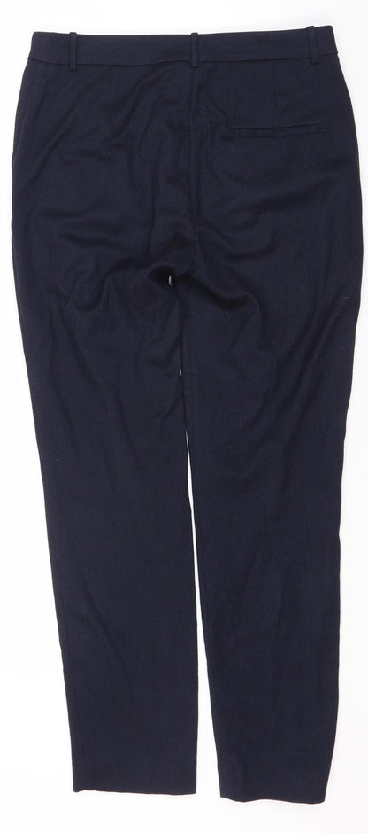 Womens UK Size 8 H&M Regular Fit Casual Blue Trousers
