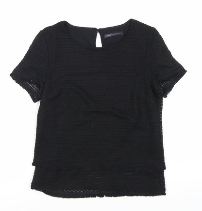 Womens UK Size 10 Marks and Spencer Black Basic Blouse