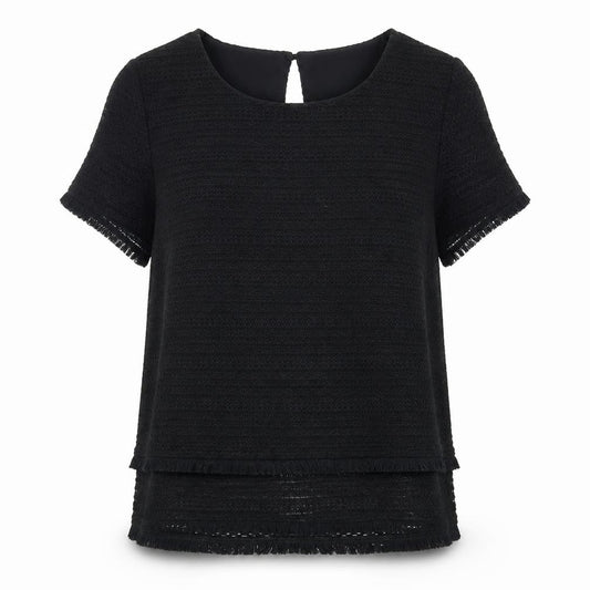 Front view of Marks & Spencer Black Women's Short Sleeve Top