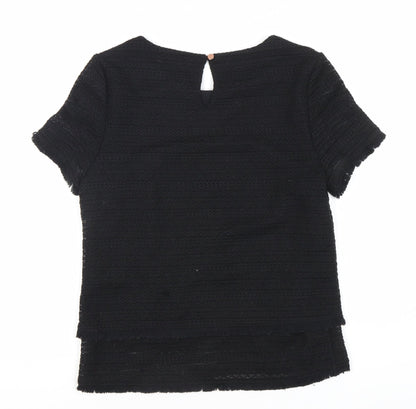 Womens UK Size 10 Marks and Spencer Black Basic Blouse