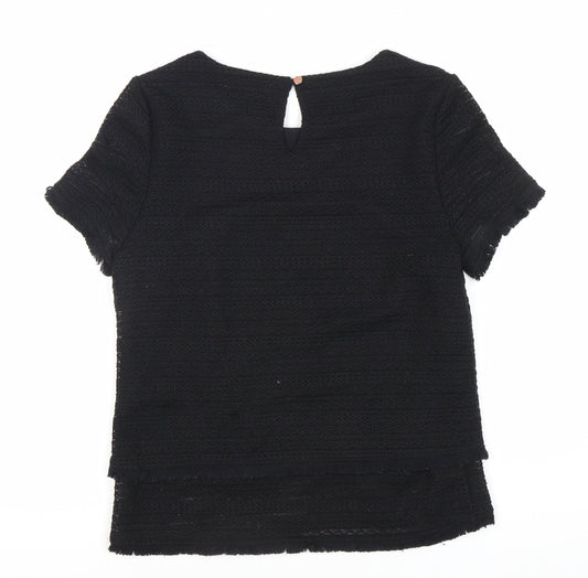 Womens UK Size 10 Marks and Spencer Black Basic Blouse