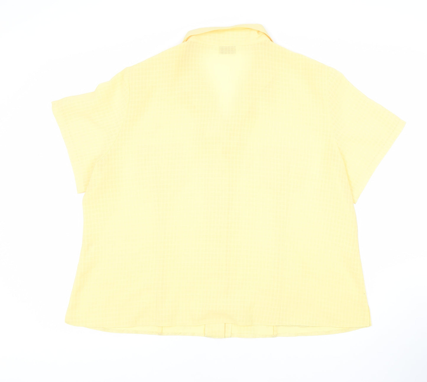 Bonmarche Women's Yellow Button-Up Shirt - Size 14