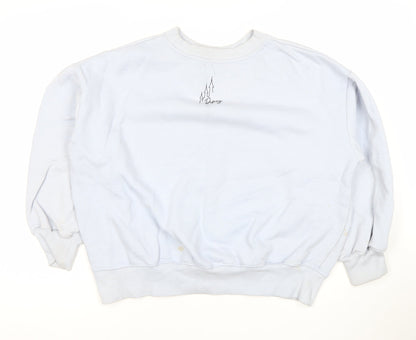 Reserved Women's White Pullover Sweatshirt, S, Cartoon Print