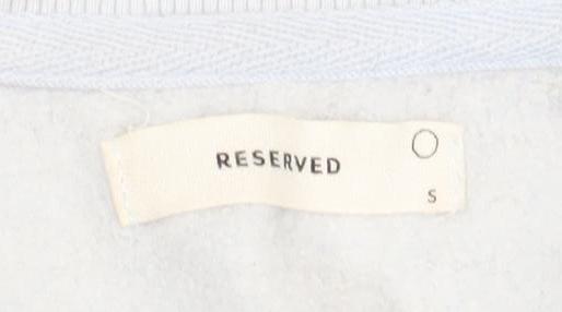 Reserved Women's White Pullover Sweatshirt, S, Cartoon Print