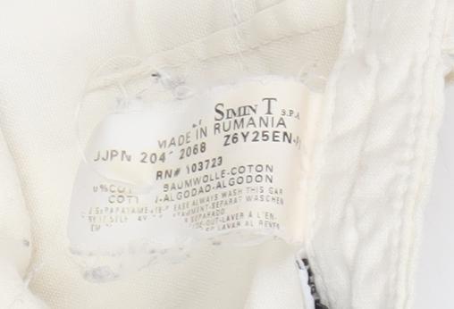 AJ Arma Kani Men's Ivory Slim Cargo Jeans, Size 36