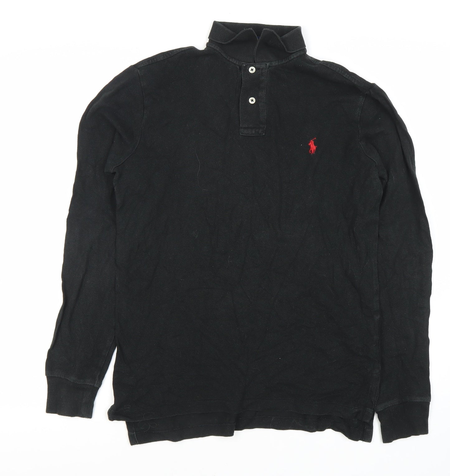 Ralph Lauren Men's Black Long Sleeve Polo Shirt S