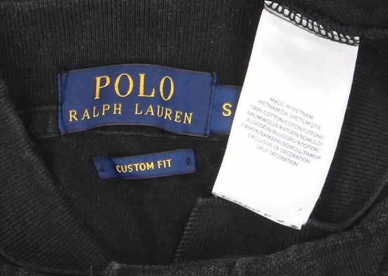 Ralph Lauren Men's Black Long Sleeve Polo Shirt S