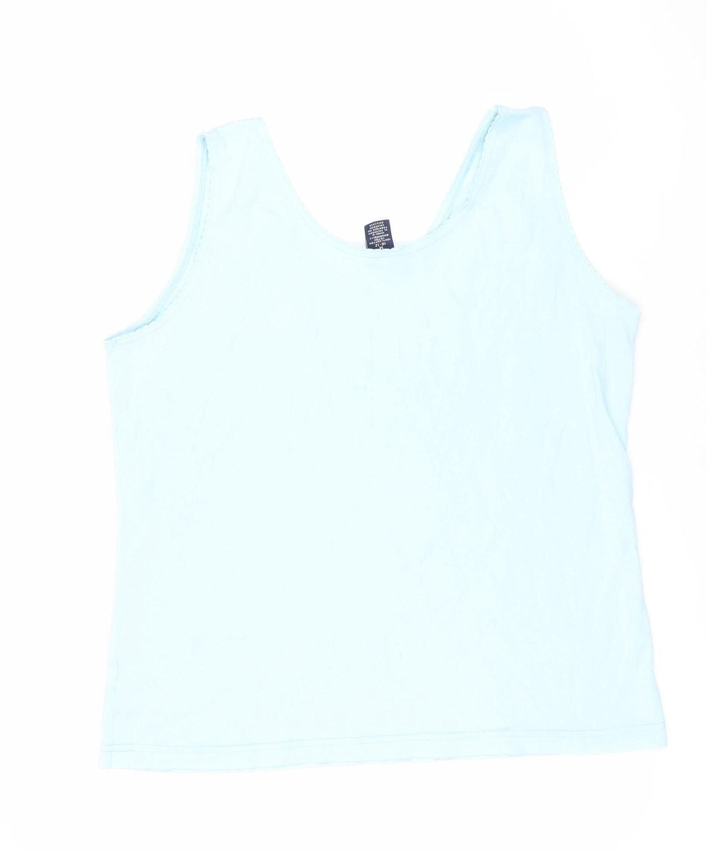 Lands' End Women's Blue Cotton Tank Top, Size 10