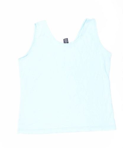 Lands' End Women's Blue Cotton Tank Top, Size 10