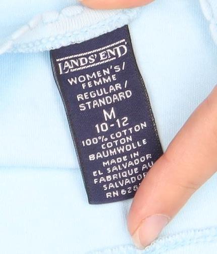 Lands' End Women's Blue Cotton Tank Top, Size 10