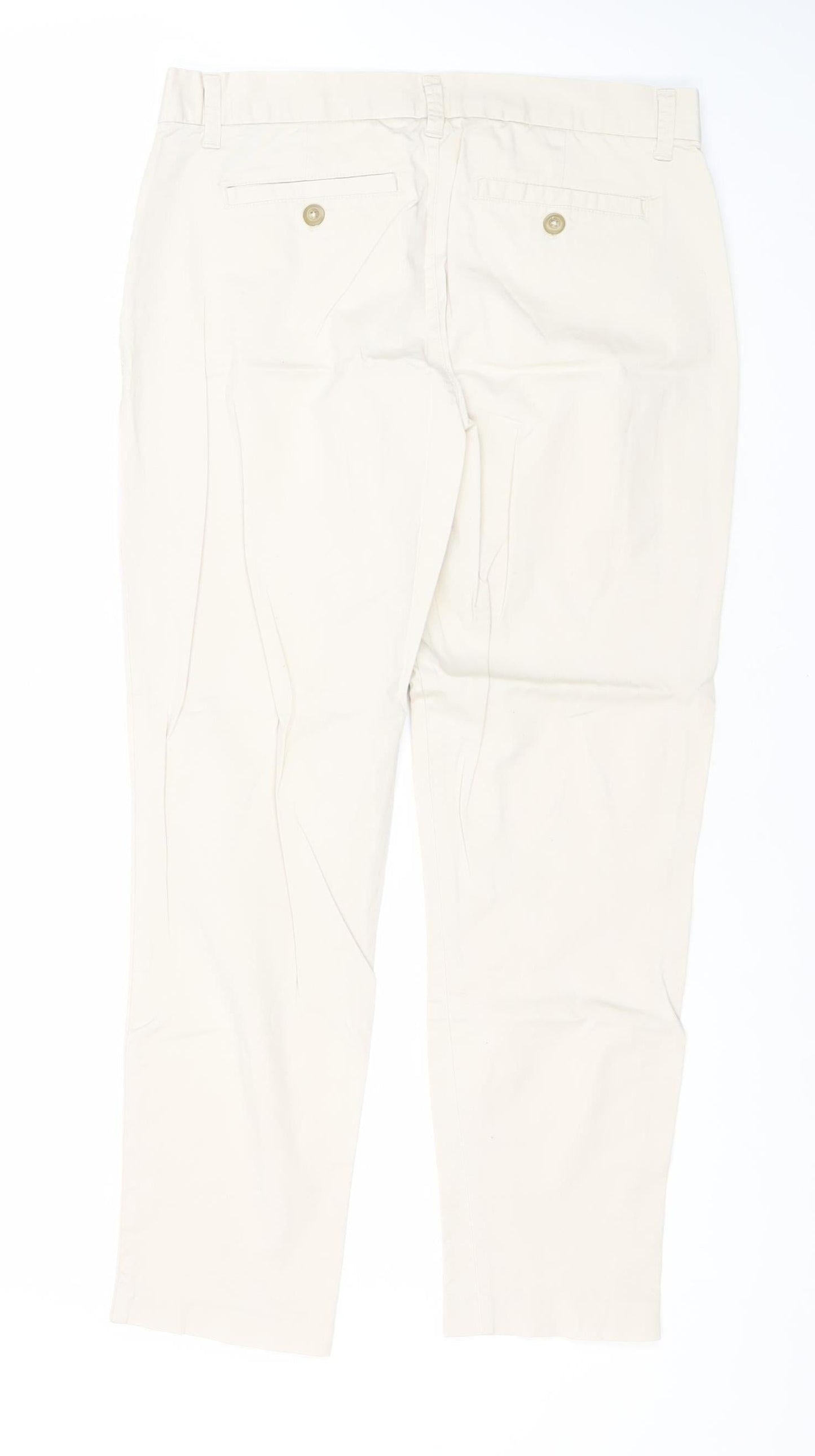 Womens UK Size 8R Gap Slim Fit Chino Beige Trousers