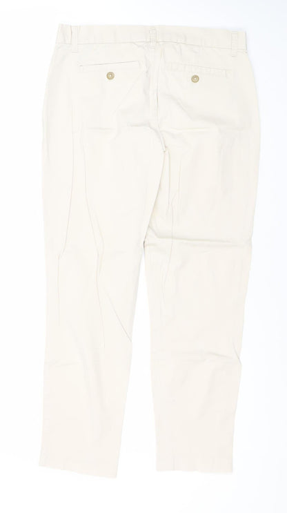Womens UK Size 8R Gap Slim Fit Chino Beige Trousers