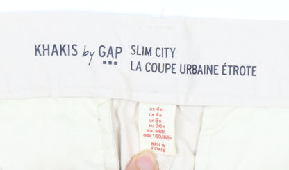 Womens UK Size 8R Gap Slim Fit Chino Beige Trousers