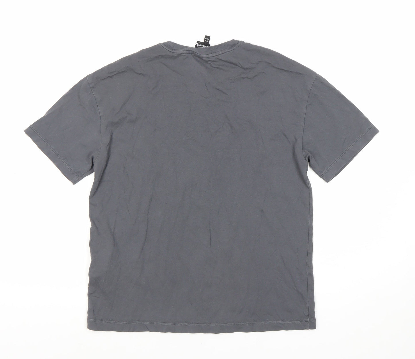Emporio Armani Logo Boys Grey Cotton T-Shirt, 12 Years Casual